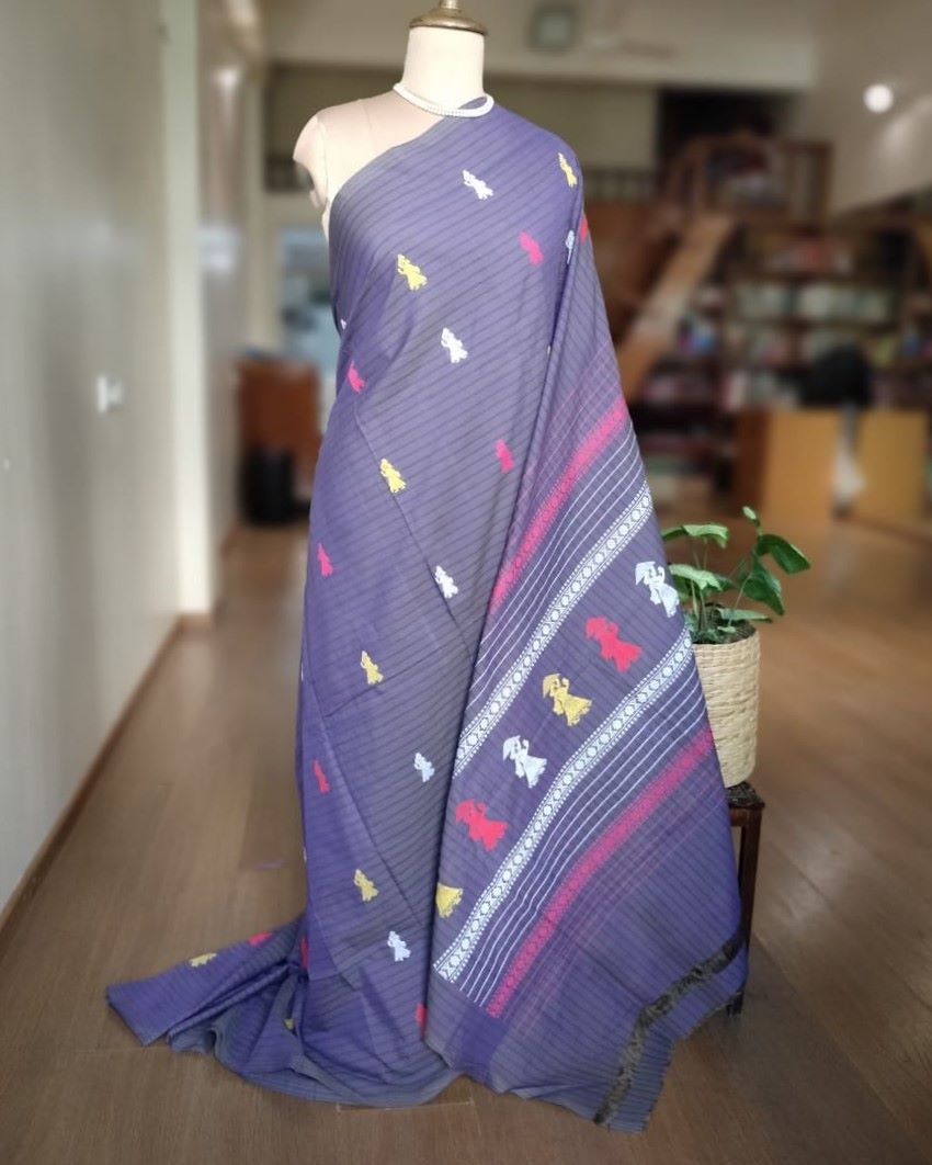 Gollabhama (milkmaid / gopika) handweave saree in cotton – (WGHS1013)