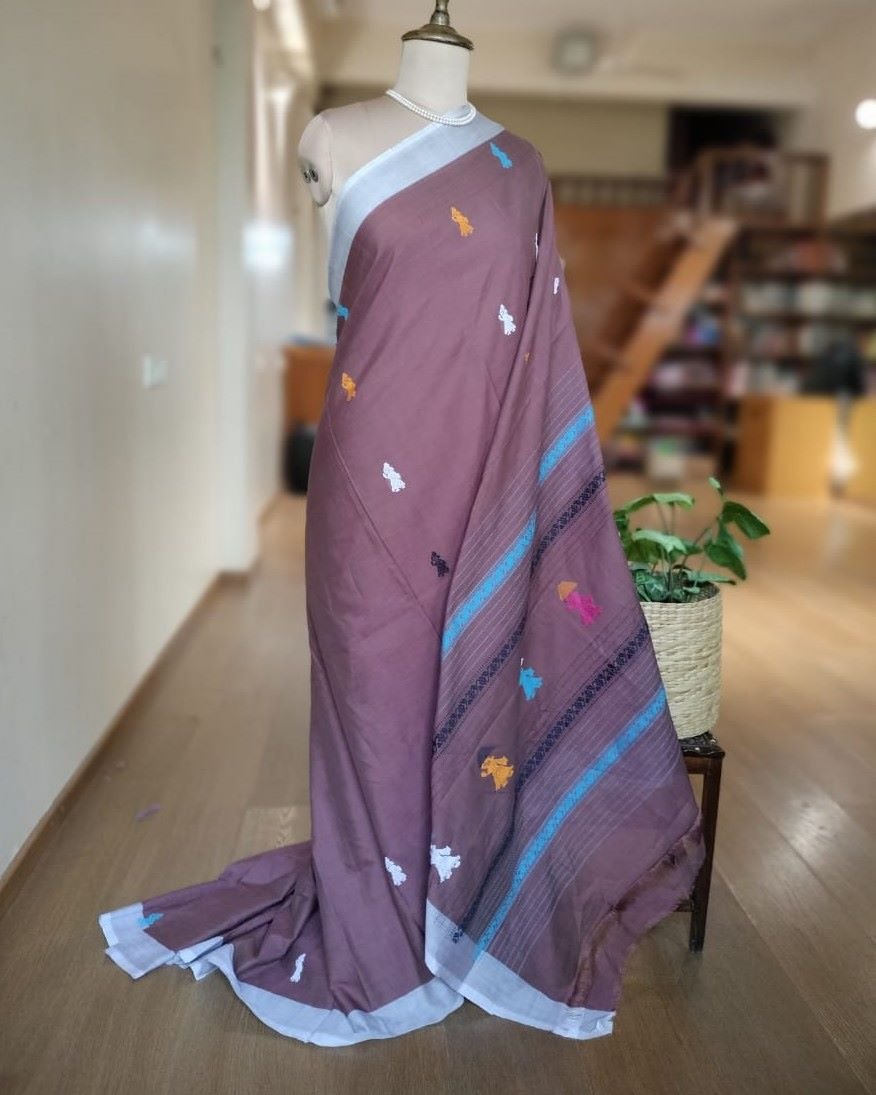 Gollabhama (milkmaid / gopika) handweave saree in cotton – (WGHS1014)