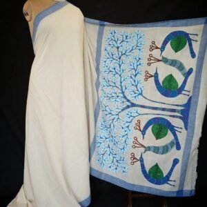 Gond Art on Handspun Handwoven Saree - (HGKS0002)