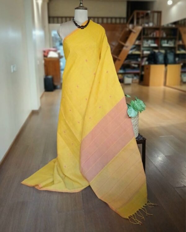 Handwoven Jamdani Butta Cotton Saree from Srikakulam - (JBCS0001) - Image 2