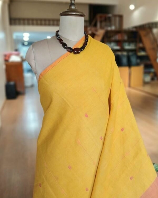 Handwoven Jamdani Butta Cotton Saree from Srikakulam - (JBCS0001) - Image 3