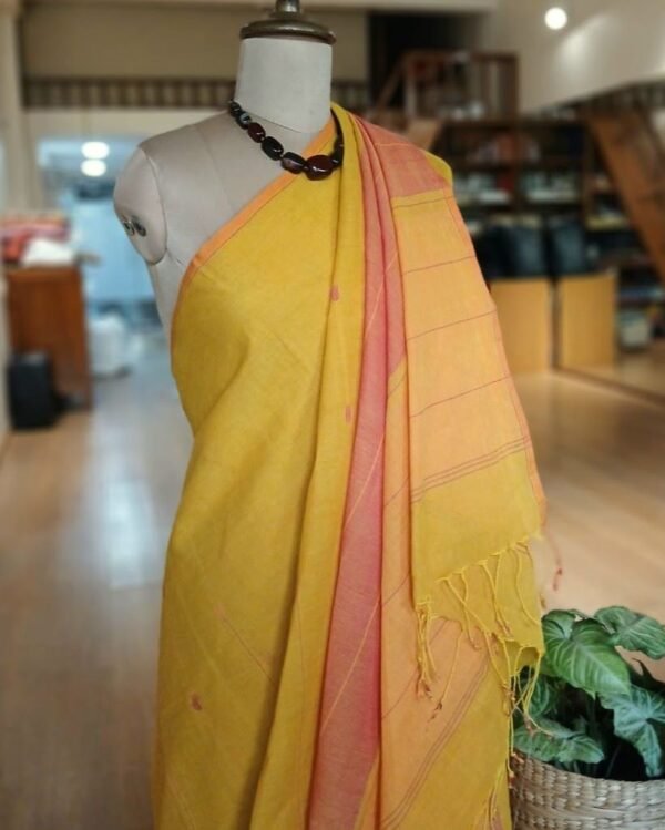Handwoven Jamdani Butta Cotton Saree from Srikakulam - (JBCS0001) - Image 4
