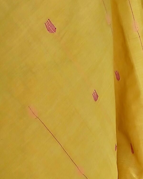 Handwoven Jamdani Butta Cotton Saree from Srikakulam - (JBCS0001) - Image 9