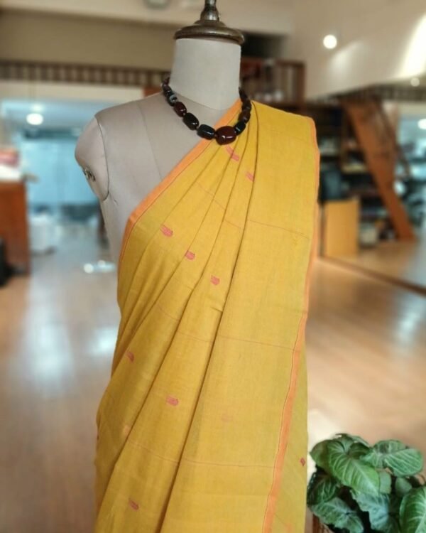 Handwoven Jamdani Butta Cotton Saree from Srikakulam - (JBCS0001)