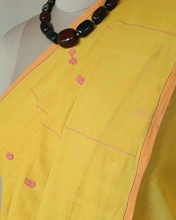 Handwoven Jamdani Butta Cotton Saree from Srikakulam - (JBCS0001) - Image 6