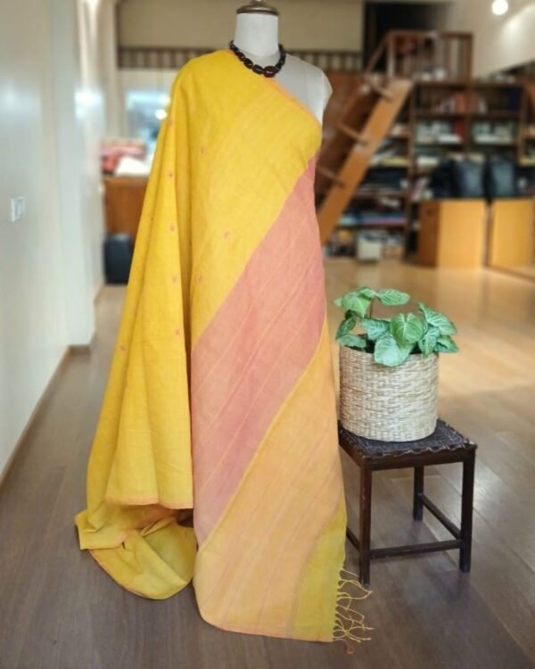 Handwoven Jamdani Butta Cotton Saree from Srikakulam - (JBCS0001) - Image 7
