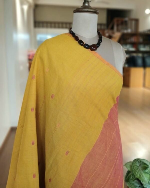 Handwoven Jamdani Butta Cotton Saree from Srikakulam - (JBCS0001) - Image 8
