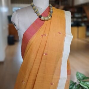 Handwoven Jamdani Butta Cotton Saree from Srikakulam - (JBCS0002)