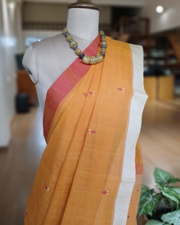 Handwoven Jamdani Butta Cotton Saree from Srikakulam - (JBCS0002)