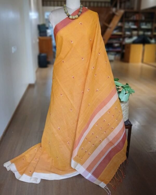 Handwoven Jamdani Butta Cotton Saree from Srikakulam - (JBCS0002) - Image 2