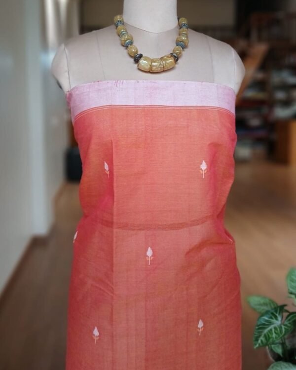 Handwoven Jamdani Butta Cotton Saree from Srikakulam - (JBCS0002) - Image 7