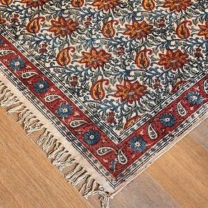 Kalamkari Dhurrie from Warangal (6 x 4 ft) – (NWKD1022)