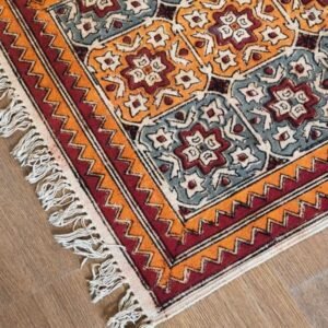 Kalamkari Dhurrie from Warangal (2 x 6 ft) – (NWKD1023)
