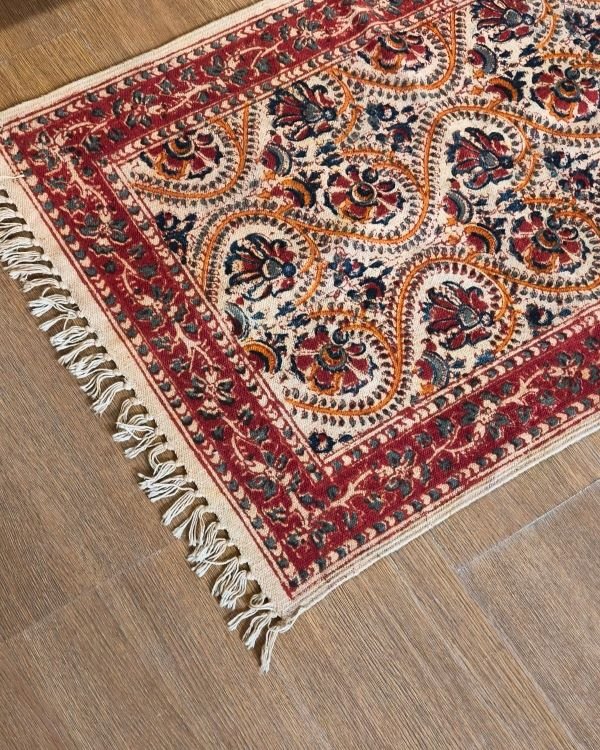 Kalamkari Dhurrie from Warangal (2 x 6 ft) – (NWKD1025)