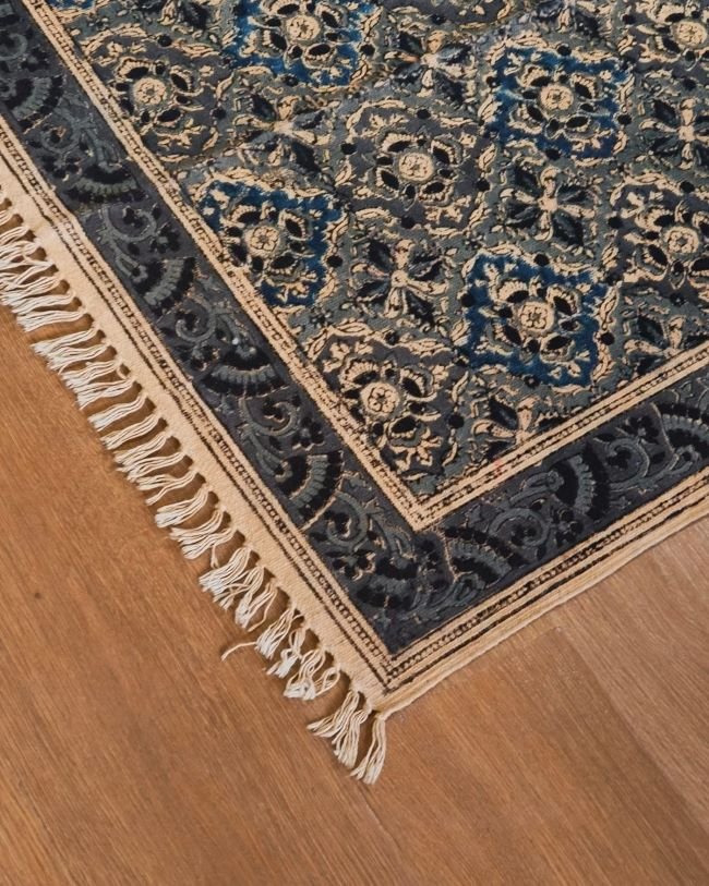 Kalamkari Dhurrie from Warangal (5 x 3 ft) – (NWKD1144)