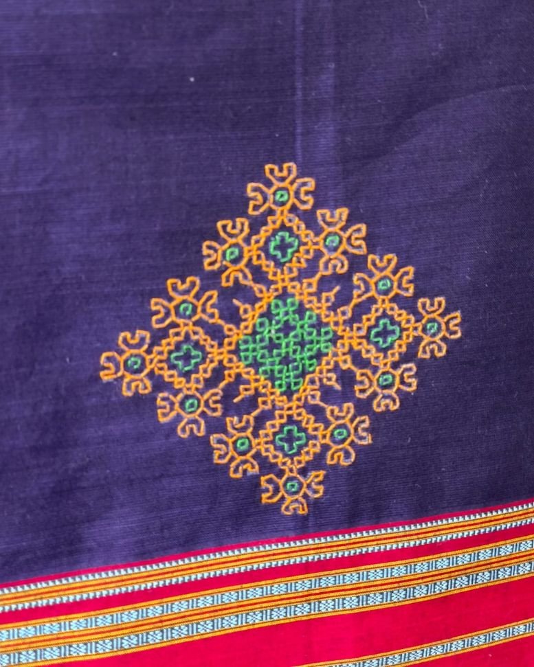 Kasuti Hand-Embroidery Blouse Piece – (KHBP0028) - Image 3