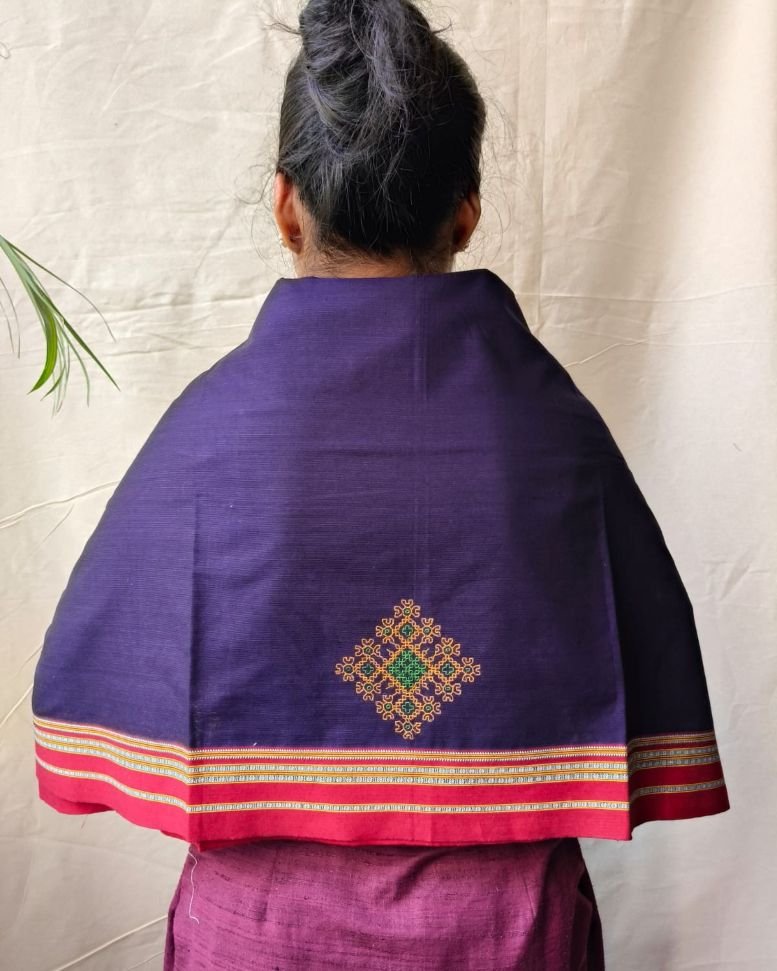 Kasuti Hand-Embroidery Blouse Piece – (KHBP0028)