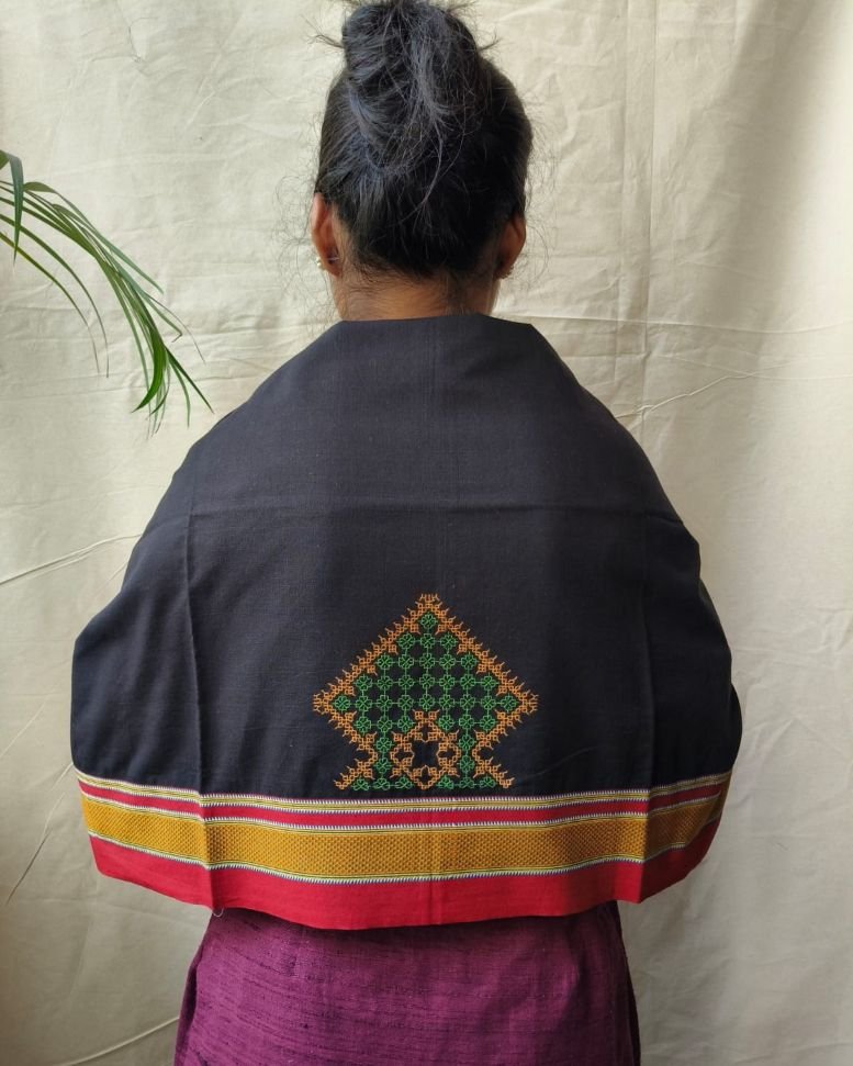 Kasuti Hand-Embroidery Blouse Piece – (KHBP0030)