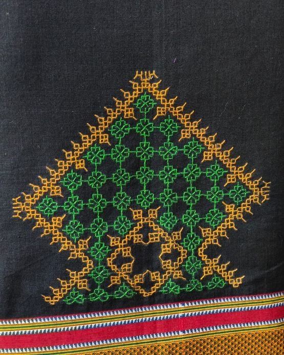 Kasuti Hand-Embroidery Blouse Piece – (KHBP0030) - Image 2