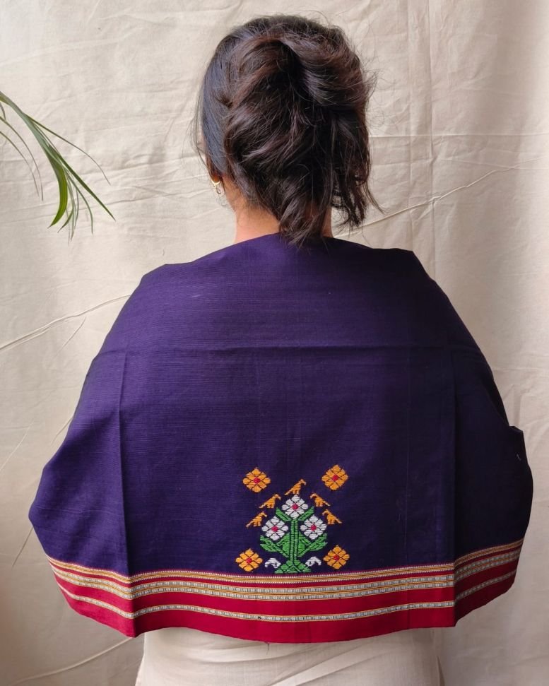 Kasuti Hand-Embroidery Blouse Piece – (KHBP0026)