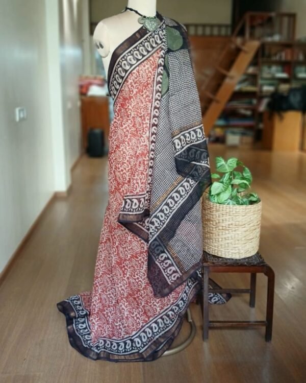 Kota Doria Cotton Saree – (KDCS1021) - Image 5