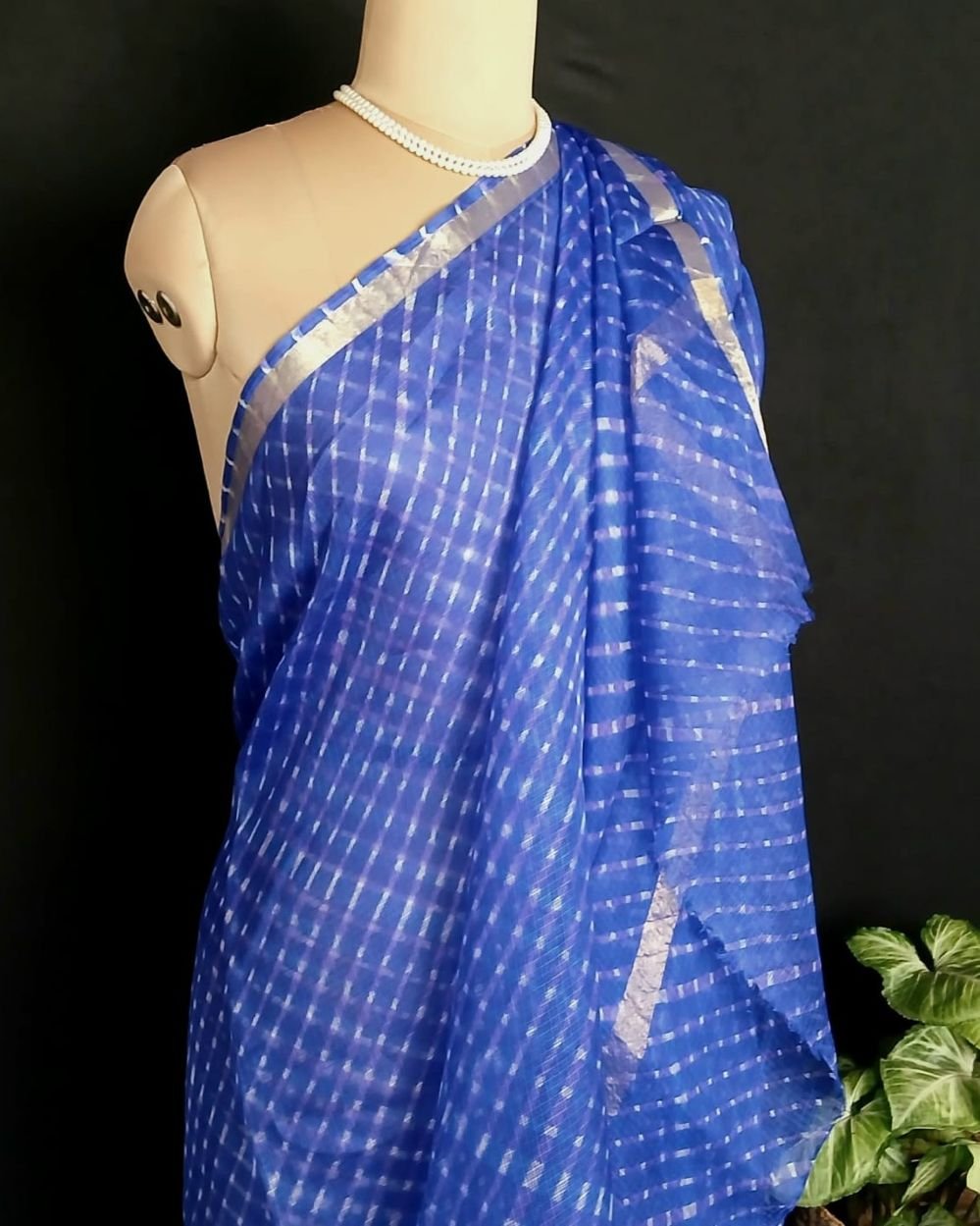 Hand tie-dye Leheriya on Kota Silk (HTKS0003)