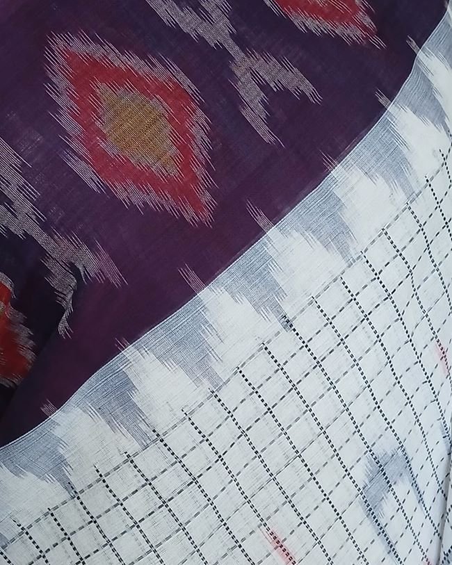 Muthyampet Single Ikat Cotton Saree - (MSIS0005) - Image 3