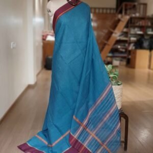 Handloom Cotton Saree from Narayanpet in Telangana - (HCSN0003)