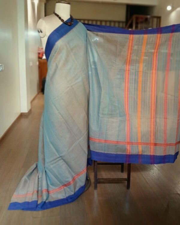 Handloom Cotton Saree from Narayanpet in Telangana - (HCSN0004) - Image 2