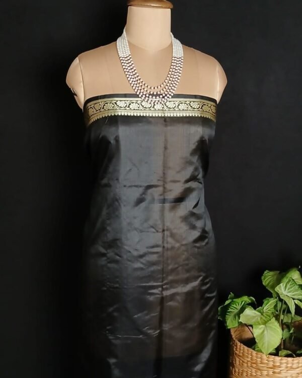 Banarasi No Zari Katan Silk Saree – (BANA0021) - Image 10