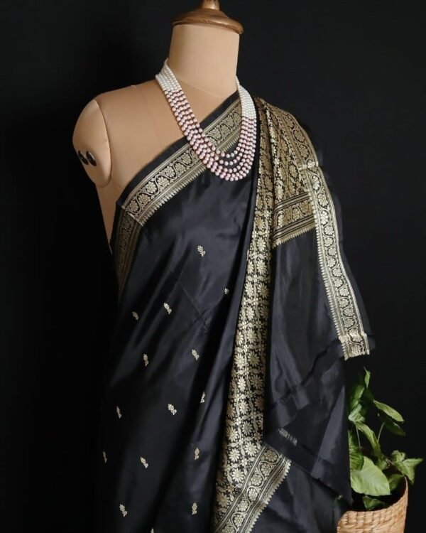 Banarasi No Zari Katan Silk Saree – (BANA0021) - Image 4