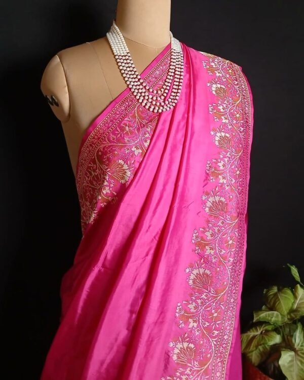 No Zari Banarasi pure Katan Silk saree – (BANA0027) - Image 2