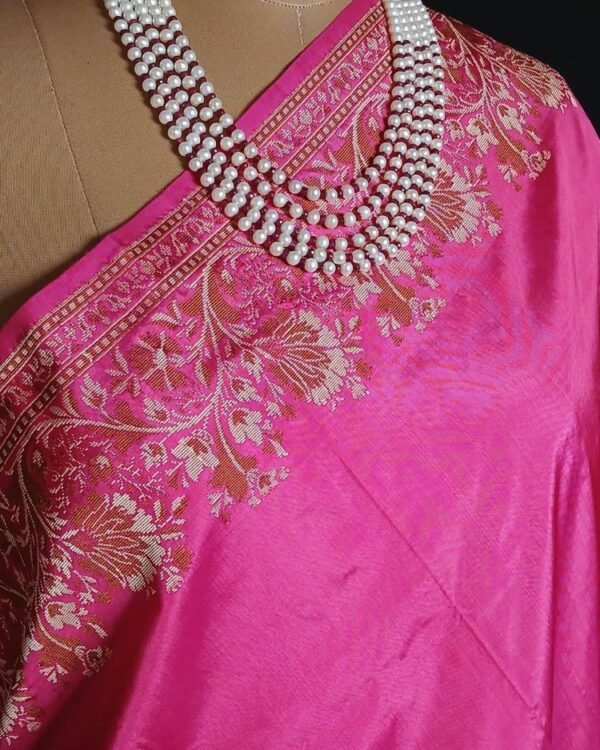 No Zari Banarasi pure Katan Silk saree – (BANA0027) - Image 4