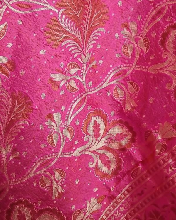 No Zari Banarasi pure Katan Silk saree – (BANA0027) - Image 5