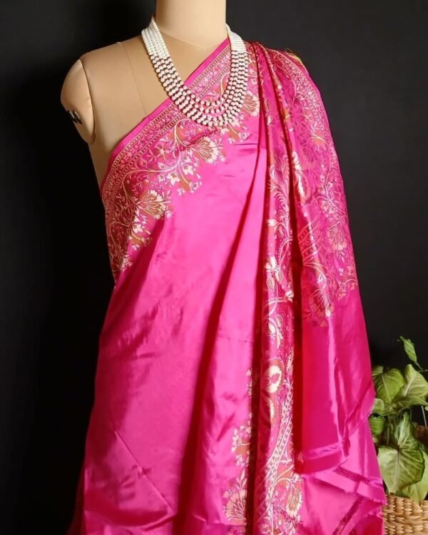 No Zari Banarasi pure Katan Silk saree – (BANA0027) - Image 6