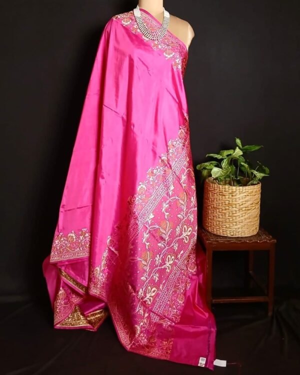 No Zari Banarasi pure Katan Silk saree – (BANA0027) - Image 7