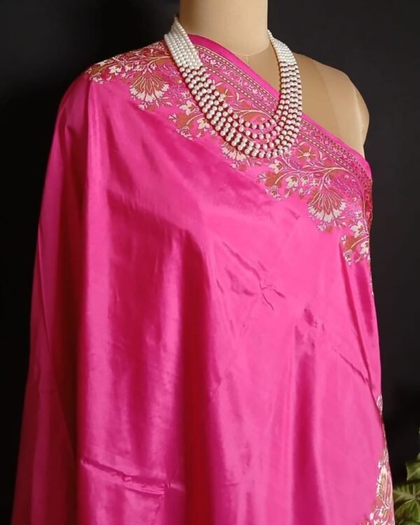No Zari Banarasi pure Katan Silk saree – (BANA0027) - Image 8
