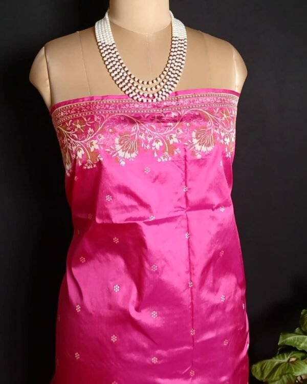 No Zari Banarasi pure Katan Silk saree – (BANA0027) - Image 9