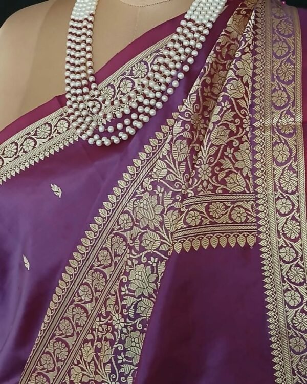Banarasi No Zari Katan Silk Saree – (BANA0025) - Image 5