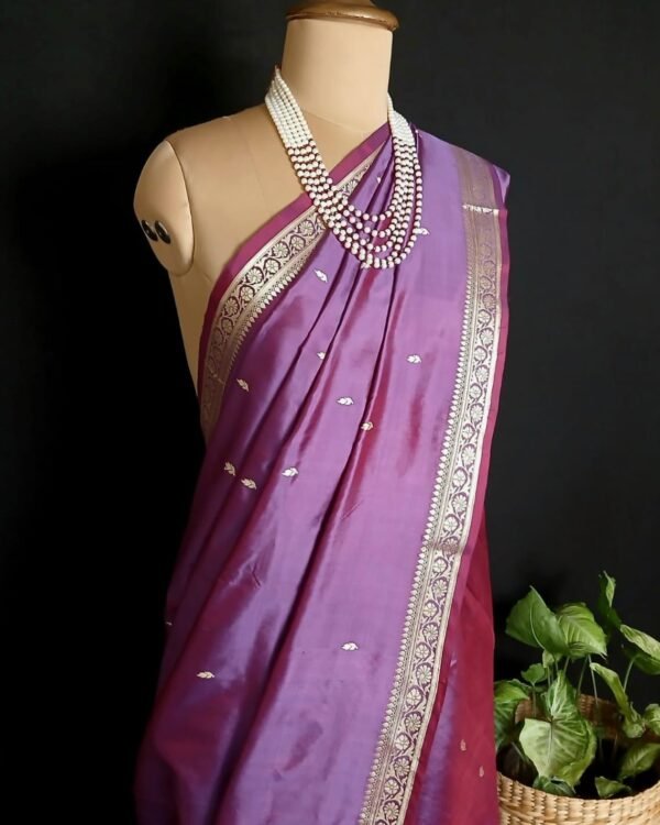 Banarasi No Zari Katan Silk Saree – (BANA0025) - Image 6