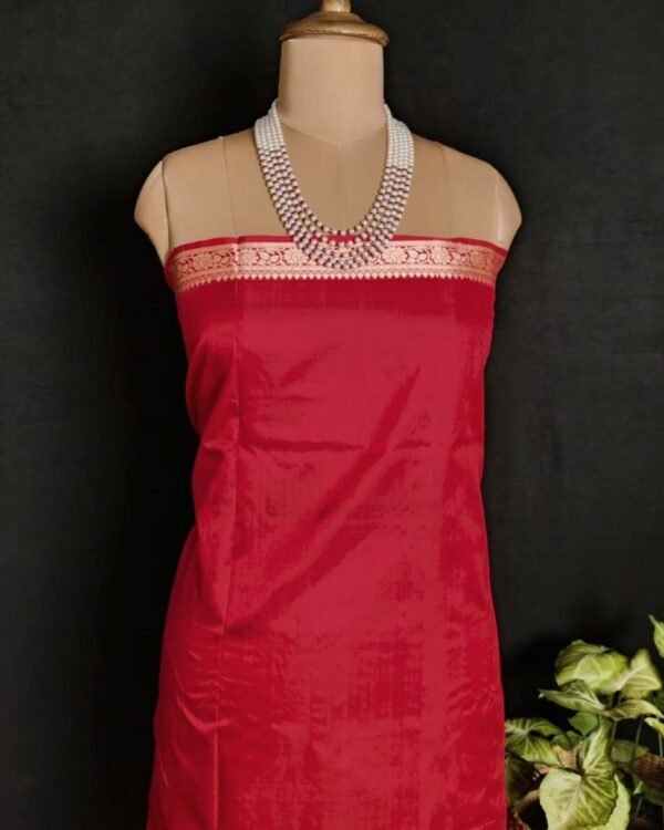 Banarasi No Zari Katan Silk Saree – (BANA0024) - Image 10