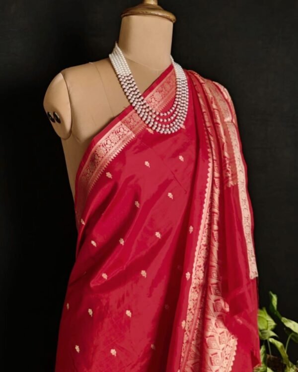 Banarasi No Zari Katan Silk Saree – (BANA0024) - Image 4