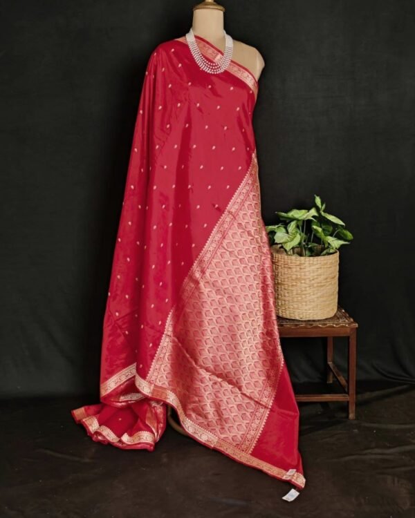 Banarasi No Zari Katan Silk Saree – (BANA0024) - Image 7
