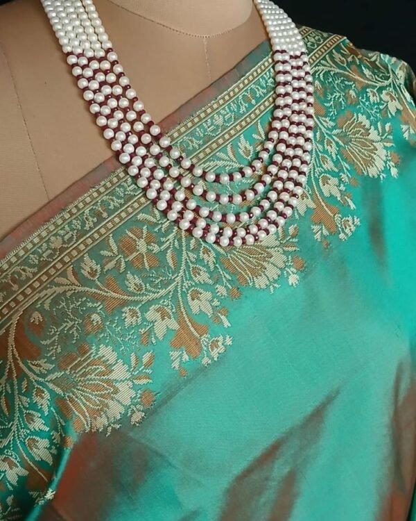 No Zari Banarasi pure Katan Silk saree - (BANA0026) - Image 3