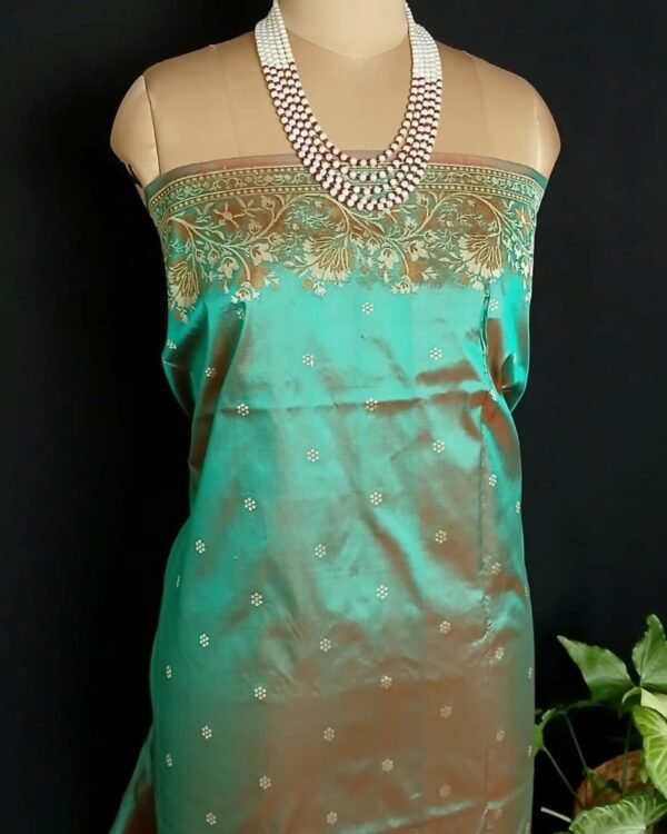 No Zari Banarasi pure Katan Silk saree - (BANA0026) - Image 8