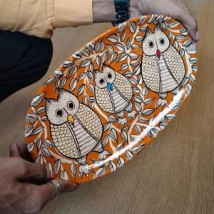 Handpainted Wooden Tray from Bengal - (HWTB0004)