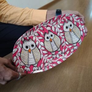 Handpainted Wooden Tray from Bengal - (HWTB0003)