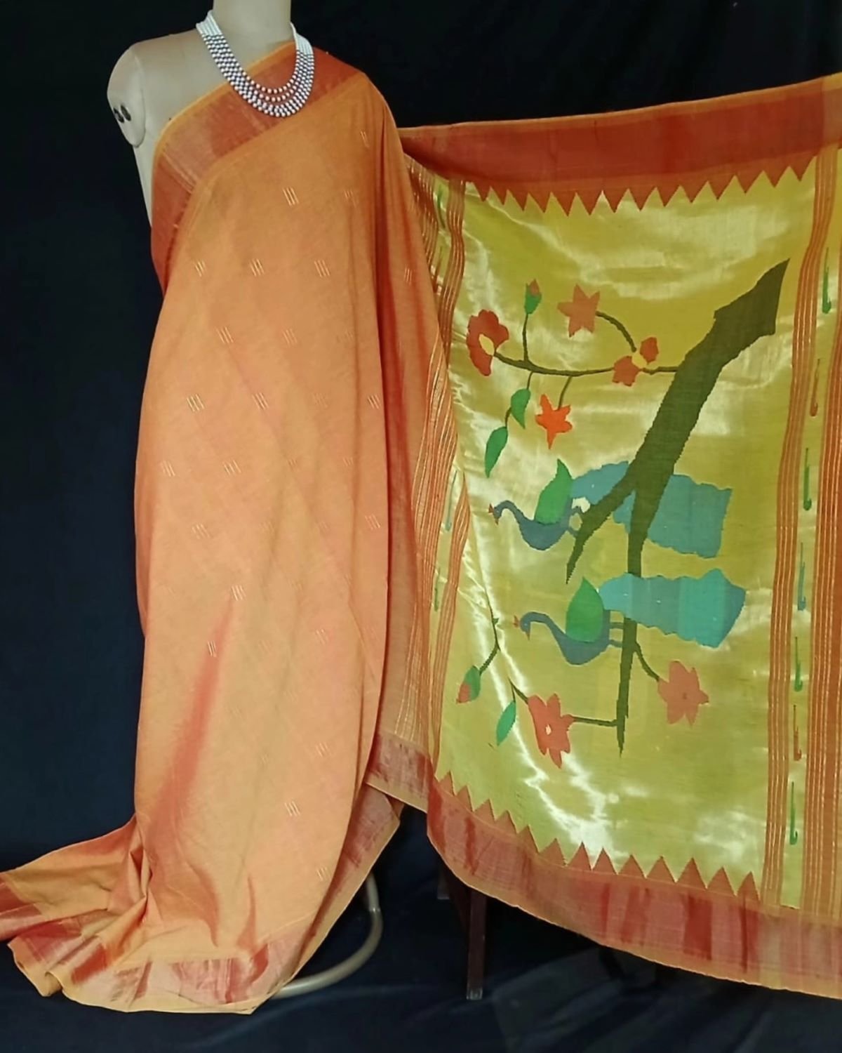 Hastapadar Paithani Handloom in cotton – (HPHS0007) - Image 2