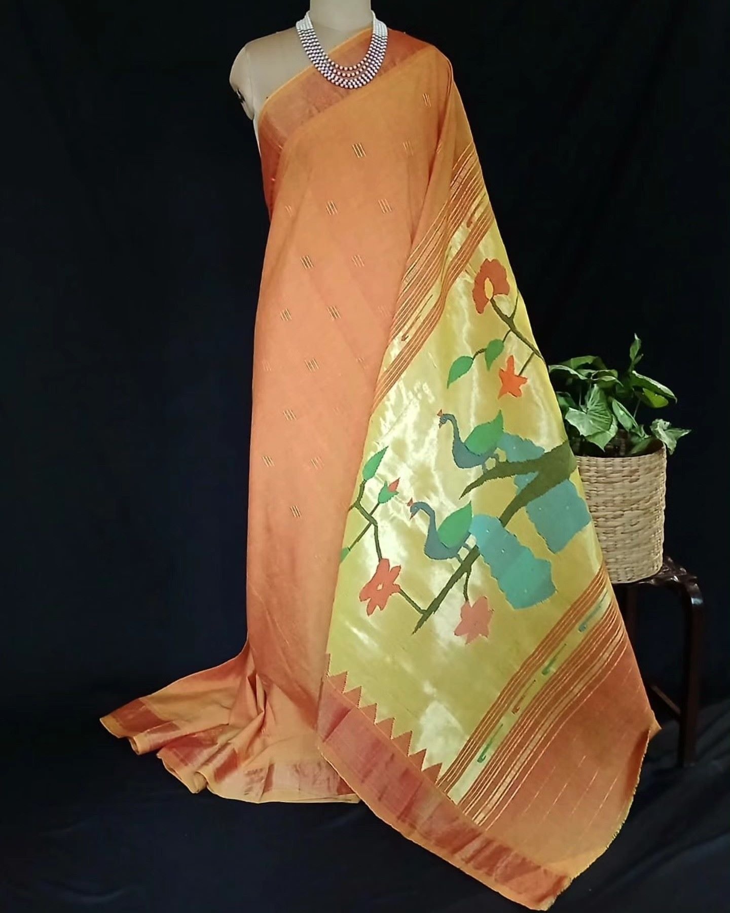 Hastapadar Paithani Handloom in cotton – (HPHS0007)