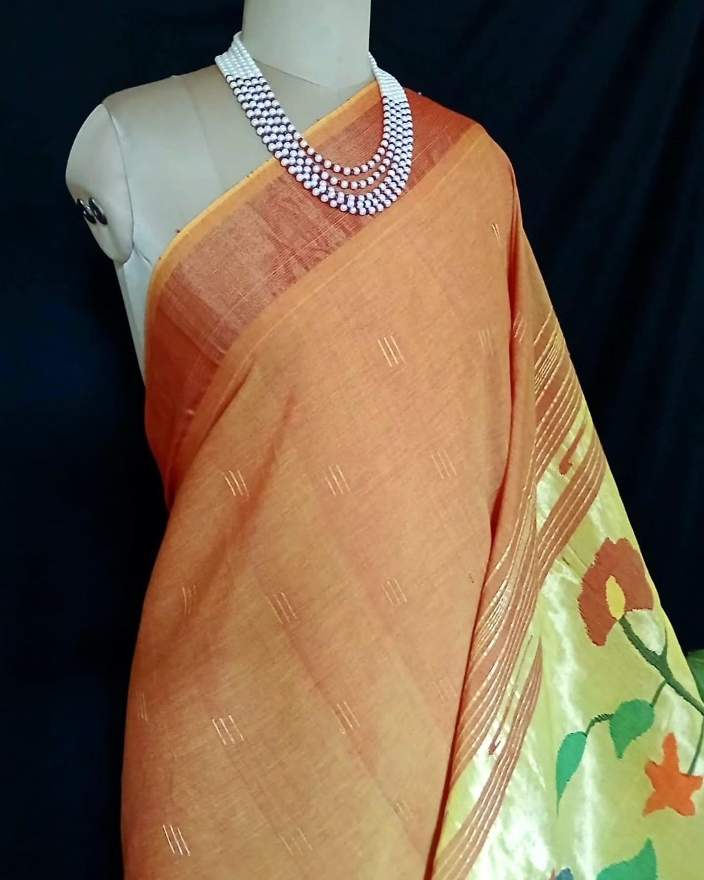 Hastapadar Paithani Handloom in cotton – (HPHS0007) - Image 3